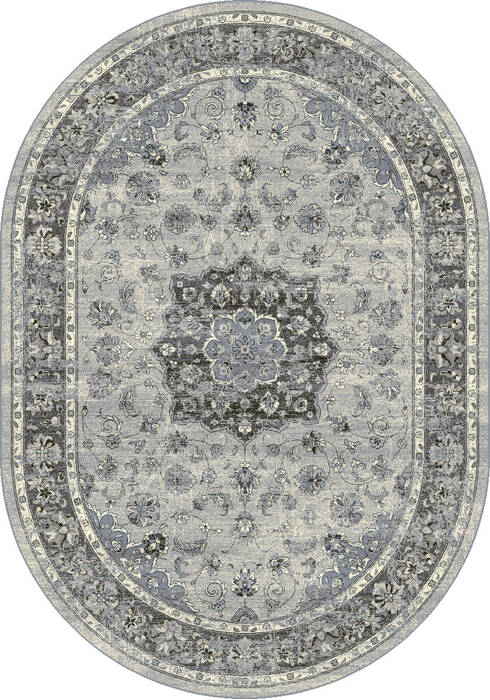 Dynamic ANCIENT GARDEN Grey Oval 27 X 47 Area Rug ANOV35575599656 801-68802 Image 0