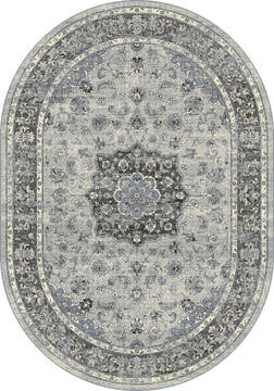 Dynamic ANCIENT GARDEN Grey Oval 2'7" X 4'7" Area Rug ANOV35575599656 801-68802