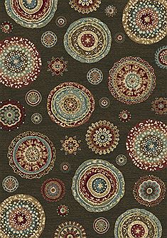 Dynamic ANCIENT GARDEN Multicolor Rectangle 2x4 ft polypropylene Carpet 68809