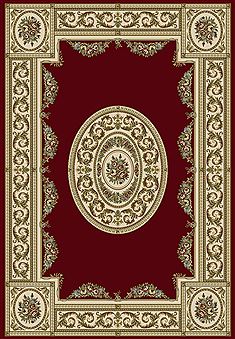 Dynamic ANCIENT GARDEN Red Rectangle 4x6 ft polypropylene Carpet 68876