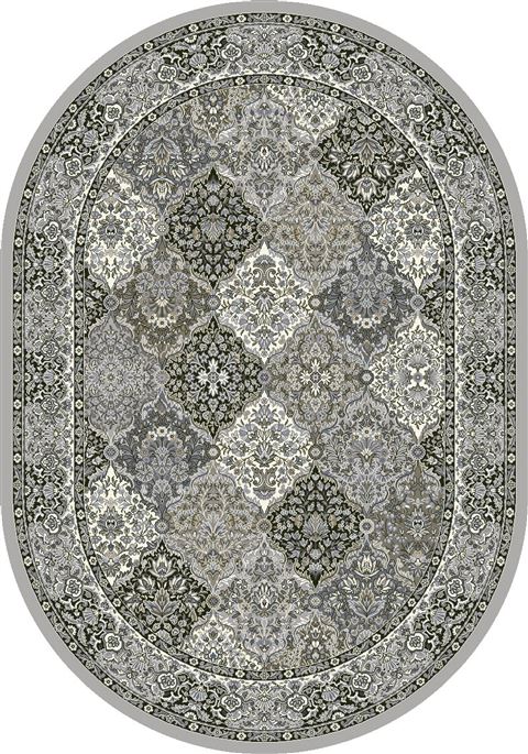 Dynamic ANCIENT GARDEN Grey Oval 53 X 77 Area Rug ANOV69570089696 801-68937 Image 0