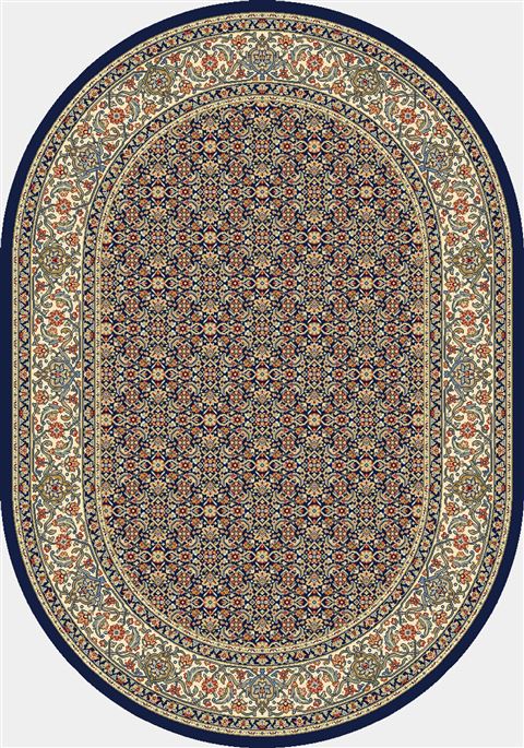 Dynamic ANCIENT GARDEN Blue Oval 53 X 77 Area Rug ANOV69570113464 801-68940 Image 0
