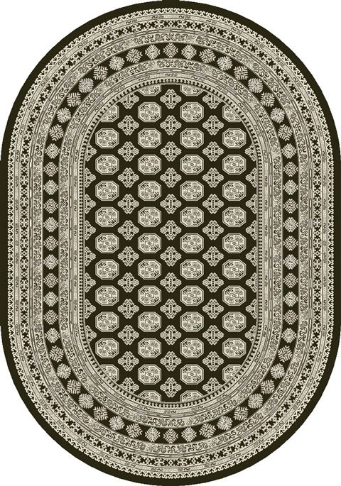 Dynamic ANCIENT GARDEN Grey Oval 53 X 77 Area Rug ANOV69571023636 801-68943 Image 0