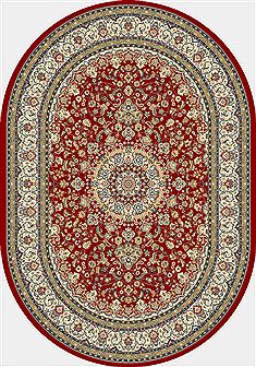 Dynamic ANCIENT GARDEN Red Oval 5x8 ft  Carpet 68944