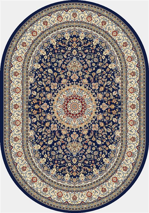 Dynamic ANCIENT GARDEN Blue Oval 53 X 77 Area Rug ANOV69571193434 801-68945 Image 0