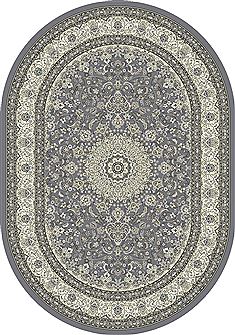 Dynamic ANCIENT GARDEN Grey Oval 5x8 ft  Carpet 68947