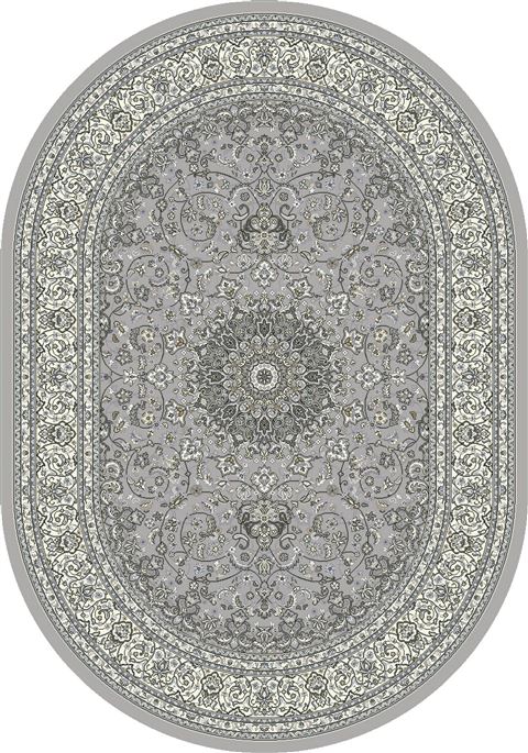 Dynamic ANCIENT GARDEN Grey Oval 53 X 77 Area Rug ANOV69571199666 801-68950 Image 0