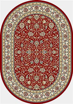 Dynamic ANCIENT GARDEN Red Oval 5x8 ft  Carpet 68951