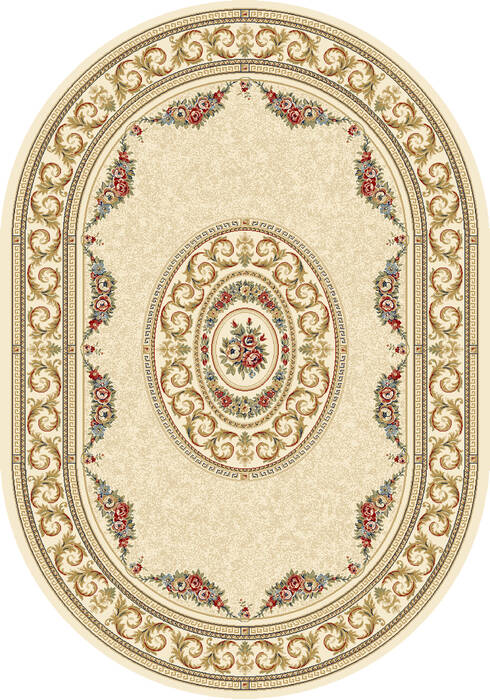 Dynamic ANCIENT GARDEN Beige Oval 53 X 77 Area Rug ANOV69572266464 801-68957 Image 0