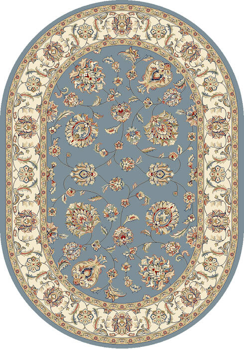Dynamic ANCIENT GARDEN Blue Oval 53 X 77 Area Rug ANOV69573655464 801-68961 Image 0