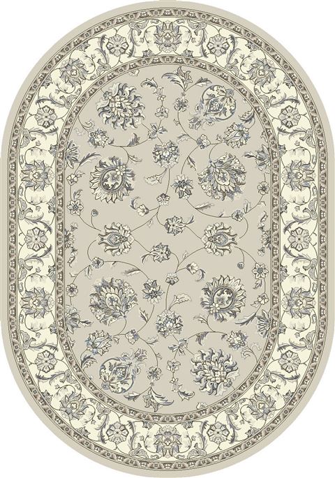 Dynamic ANCIENT GARDEN Grey Oval 53 X 77 Area Rug ANOV69573659666 801-68964 Image 0