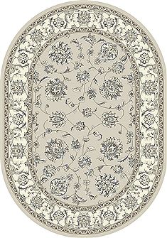 Dynamic ANCIENT GARDEN Grey Oval 5x8 ft  Carpet 68964