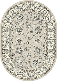 Dynamic ANCIENT GARDEN Grey Oval 5x8 ft  Carpet 68964