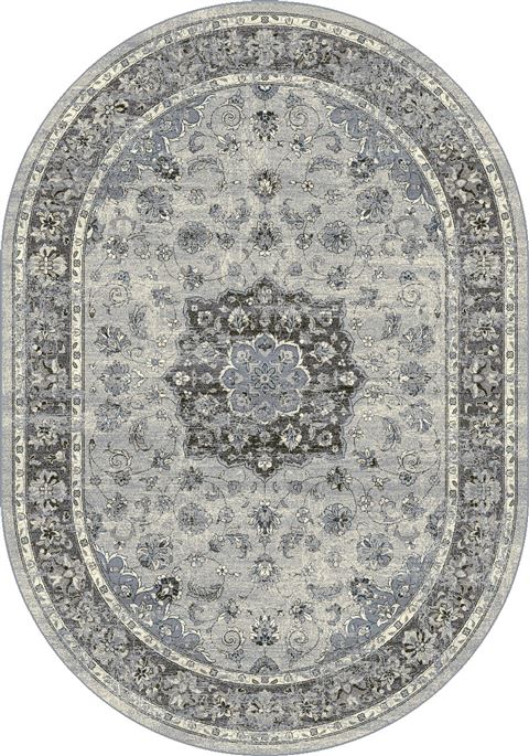 Dynamic ANCIENT GARDEN Grey Oval 53 X 77 Area Rug ANOV69575599656 801-68967 Image 0