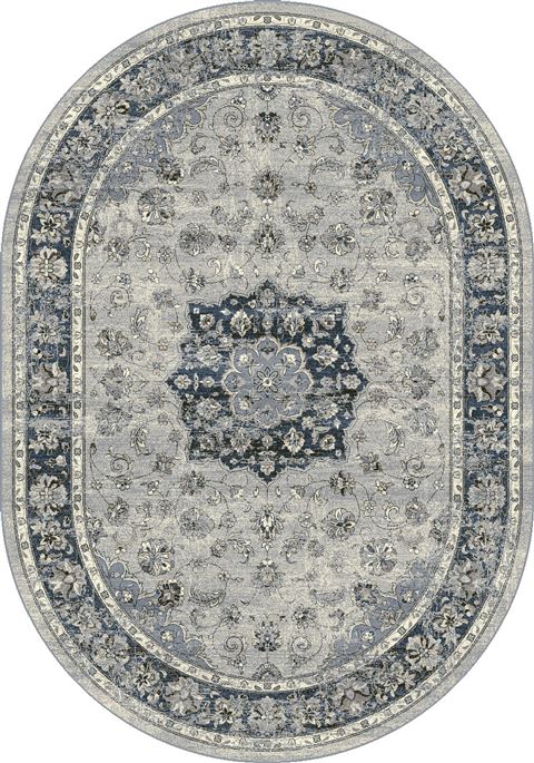 Dynamic ANCIENT GARDEN Grey Oval 53 X 77 Area Rug ANOV69575599686 801-68968 Image 0