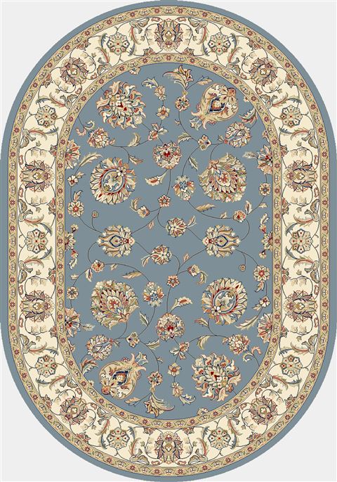 Dynamic ANCIENT GARDEN Blue Oval 7x9 ft polypropylene Carpet 69038