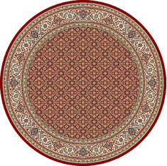 Dynamic ANCIENT GARDEN Red Round 5 to 6 ft  Carpet 69136