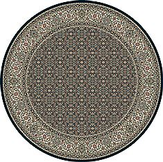 Dynamic ANCIENT GARDEN Blue Round 5'3" X 5'3" Area Rug ANR5570113464 801-69138