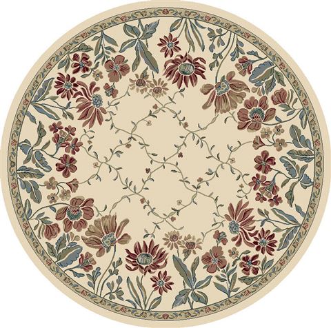 Dynamic ANCIENT GARDEN Beige Round 53 X 53 Area Rug ANR5570846464 801-69139 Image 0