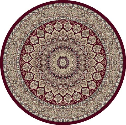Dynamic ANCIENT GARDEN Red Round 53 X 53 Area Rug ANR5570901484 801-69140 Image 0