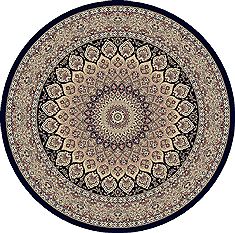 Dynamic ANCIENT GARDEN Blue Round 5'3" X 5'3" Area Rug ANR5570903484 801-69141