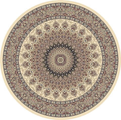 Dynamic ANCIENT GARDEN Beige Round 53 X 53 Area Rug ANR5570906484 801-69142 Image 0