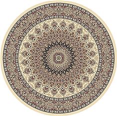 Dynamic ANCIENT GARDEN Beige Round 5'3" X 5'3" Area Rug ANR5570906484 801-69142