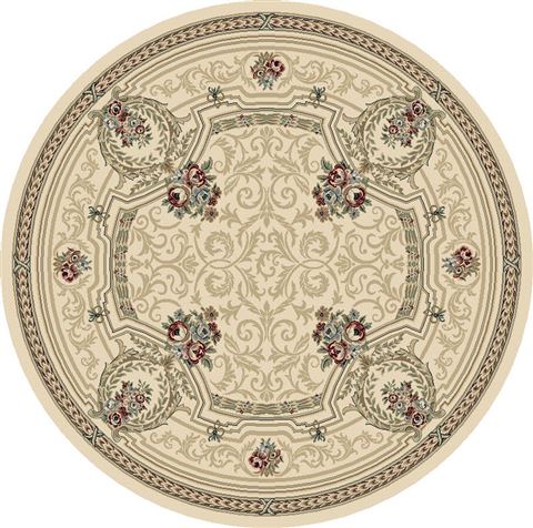 Dynamic ANCIENT GARDEN Beige Round 53 X 53 Area Rug ANR5570916464 801-69144 Image 0