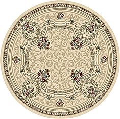 Dynamic ANCIENT GARDEN Beige Round 5'3" X 5'3" Area Rug ANR5570916464 801-69144