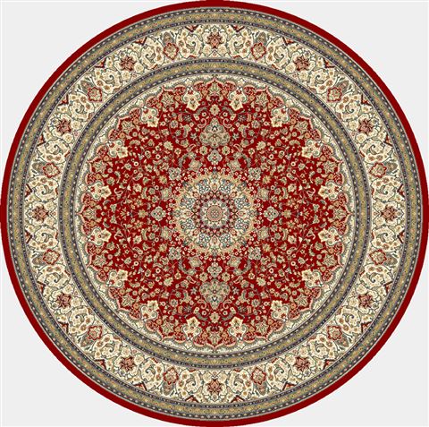 Dynamic ANCIENT GARDEN Red Round 53 X 53 Area Rug ANR5571191414 801-69146 Image 0