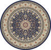 Dynamic ANCIENT GARDEN Blue Round 53 X 53 Area Rug ANR5571193434 801-69147 Thumb 0