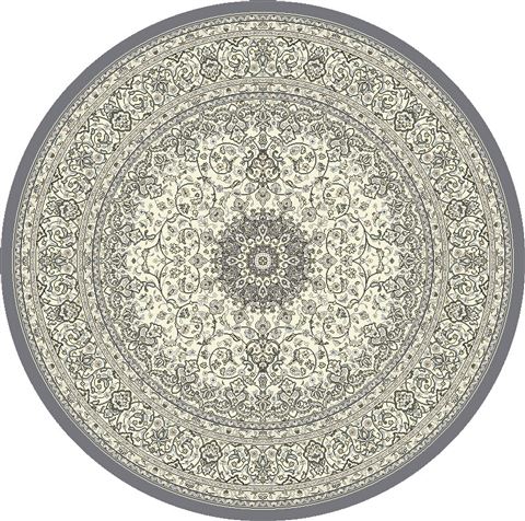 Dynamic ANCIENT GARDEN Grey Round 53 X 53 Area Rug ANR5571195666 801-69149 Image 0