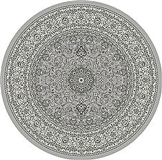 Dynamic ANCIENT GARDEN Grey Round 5'3" X 5'3" Area Rug ANR5571199666 801-69152