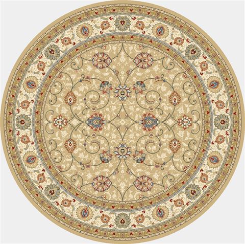 Dynamic ANCIENT GARDEN Yellow Round 53 X 53 Area Rug ANR5571202464 801-69154 Image 0
