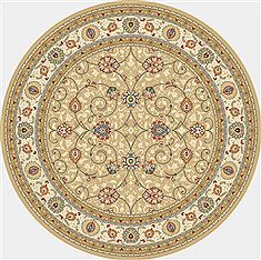 Dynamic ANCIENT GARDEN Yellow Round 5'3" X 5'3" Area Rug ANR5571202464 801-69154