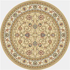 Dynamic ANCIENT GARDEN Yellow Round 5'3" X 5'3" Area Rug ANR5571202464 801-69154