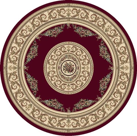 Dynamic ANCIENT GARDEN Red Round 53 X 53 Area Rug ANR5572261363 801-69157 Image 0