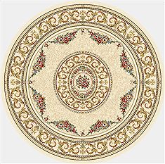 Dynamic ANCIENT GARDEN Beige Round 5'3" X 5'3" Area Rug ANR5572266464 801-69159