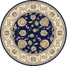 Dynamic ANCIENT GARDEN Blue Round 5'3" X 5'3" Area Rug ANR5573653464 801-69161