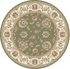 Dynamic ANCIENT GARDEN Green Round 5'3" X 5'3" Area Rug ANR5573654464 801-69162