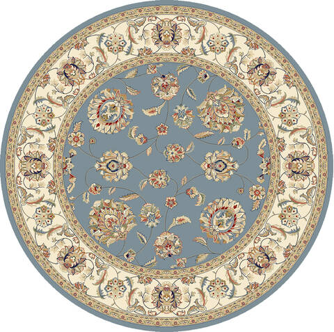 Dynamic ANCIENT GARDEN Blue Round 53 X 53 Area Rug ANR5573655464 801-69163 Image 0