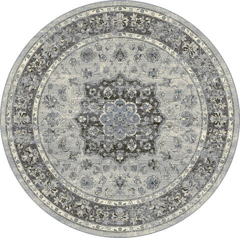 Dynamic ANCIENT GARDEN Grey Round 53 X 53 Area Rug ANR5575599656 801-69169 Image 0