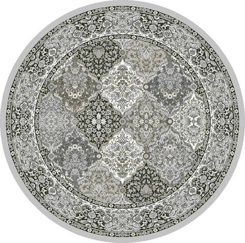 Dynamic ANCIENT GARDEN Grey Round 710 X 710 Area Rug ANR8570089696 801-69172 Image 0