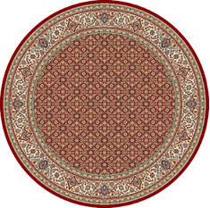 Dynamic ANCIENT GARDEN Red Round 7 to 8 ft  Carpet 69173