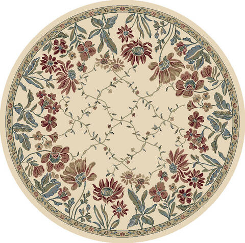 Dynamic ANCIENT GARDEN Beige Round 710 X 710 Area Rug ANR8570846464 801-69176 Image 0