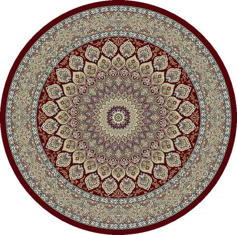 Dynamic ANCIENT GARDEN Red Round 710 X 710 Area Rug ANR8570901484 801-69177 Image 0