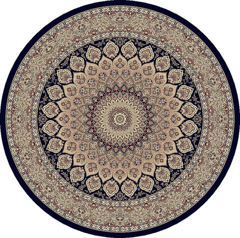 Dynamic ANCIENT GARDEN Blue Round 710 X 710 Area Rug ANR8570903484 801-69178 Image 0