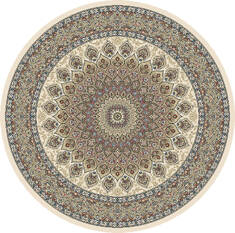 Dynamic ANCIENT GARDEN Beige Round 7'10" X 7'10" Area Rug ANR8570906484 801-69179