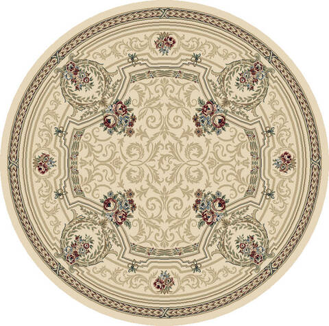 Dynamic ANCIENT GARDEN Beige Round 710 X 710 Area Rug ANR8570916464 801-69181 Image 0