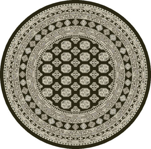 Dynamic ANCIENT GARDEN Grey Round 710 X 710 Area Rug ANR8571023636 801-69182 Image 0